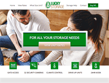 Tablet Screenshot of luckystorage.com